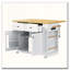 48-inch Kitchen Island Set with 2 Bar Stools, Drop Leaf & Power Outlet (Three Packages)
