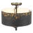 Korting 4 Light Semi-Flush in Antique Black Iron with Antique Black Iron