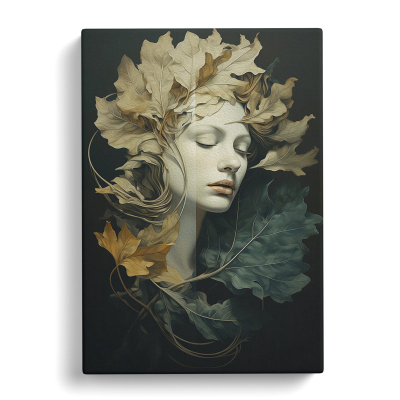 Leaf Classicism - Wrapped Canvas, 60cm H x 40cm W x 3cm D