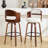 Curved Wood Swivel Barstools-PU Leather best for kitch island,home bar and workspaces-91180375-91180371