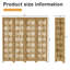 Paravent de 67 po à 4 panneaux de cloison en bois pliable pour la maison-779813325-779813323