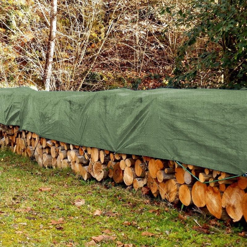 Heavy Duty Waterproof Canvas Tarp with Grommet & Reinforced Edges, Tarpaulin for Pool/Boat/Tent, Green, 72" H x 96" W