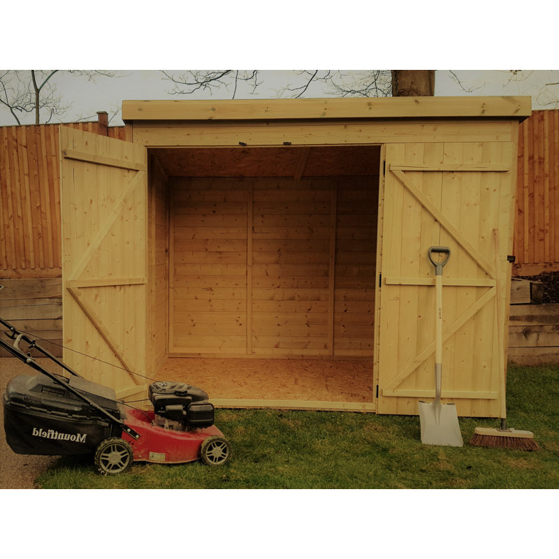 Shiplap Pent Wooden Shed, Left Hand Side