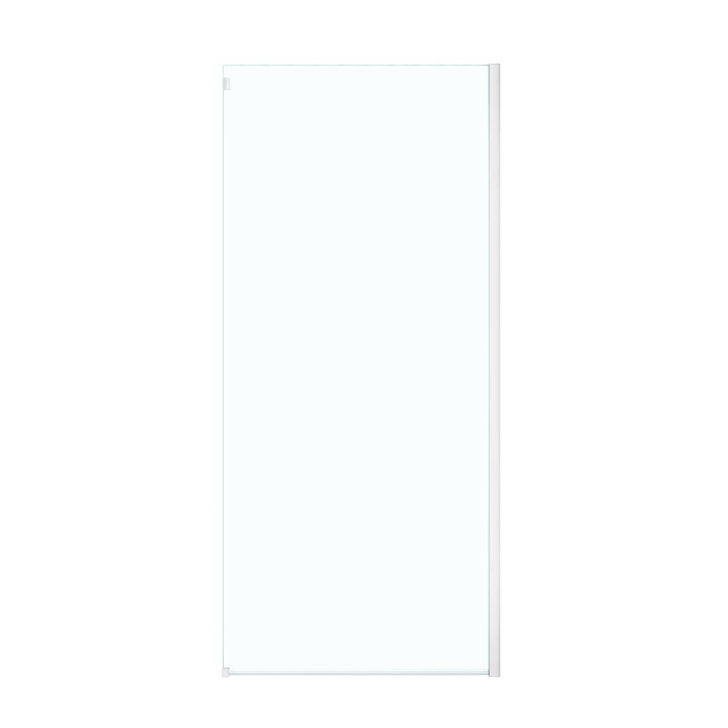 OVE Selby X P 74 po H Panneau de douche en verre transparent sans cadre en chrome, Chrome chrome