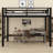 Sturdy Metal Loft Bed, Featuring A Easy  Climbing Ladder And Safety Guardrails-1491558994