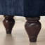 Canapé modulaire en forme de L Mid-Century à trois places avec accoudoirs évasés et volants amovibles, avec jupes plissées et pieds fuselés, canapé en chenille confortable à 3 sièges profonds avec repose-pieds mobile, bleu-51709192