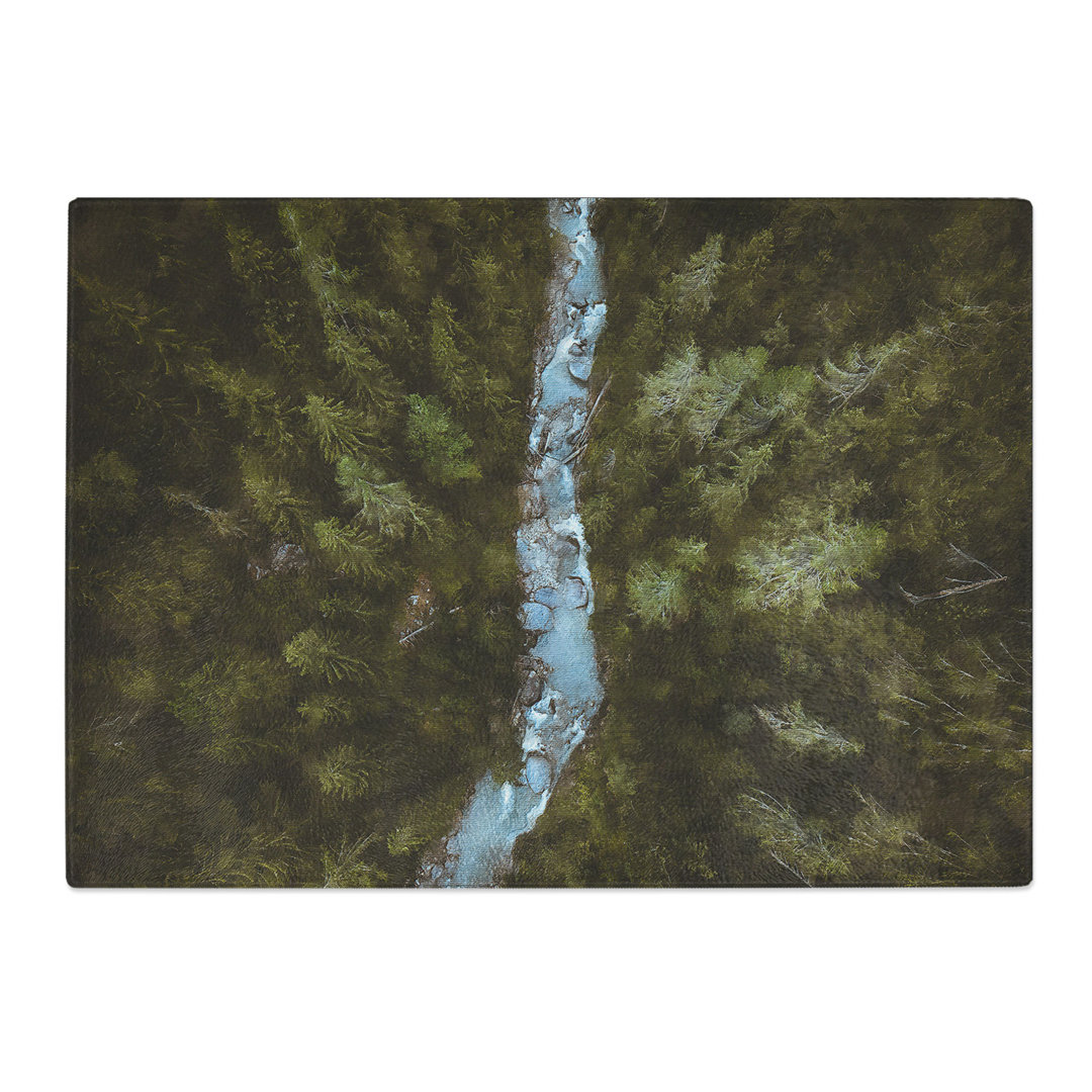 Tempered Glass Forest Stream in Switzerland Chopping Board