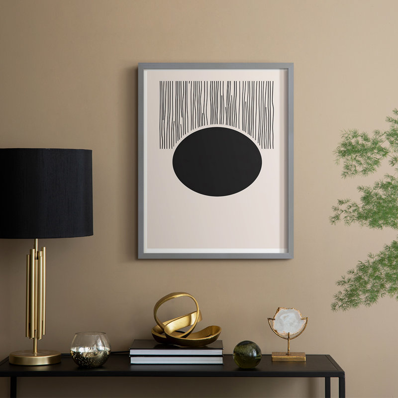 «Abstract Abstract», reproduction encadrée - prêt à accrocher - fabriquée aux États-Unis, H 10 po x l 8 po, Gris