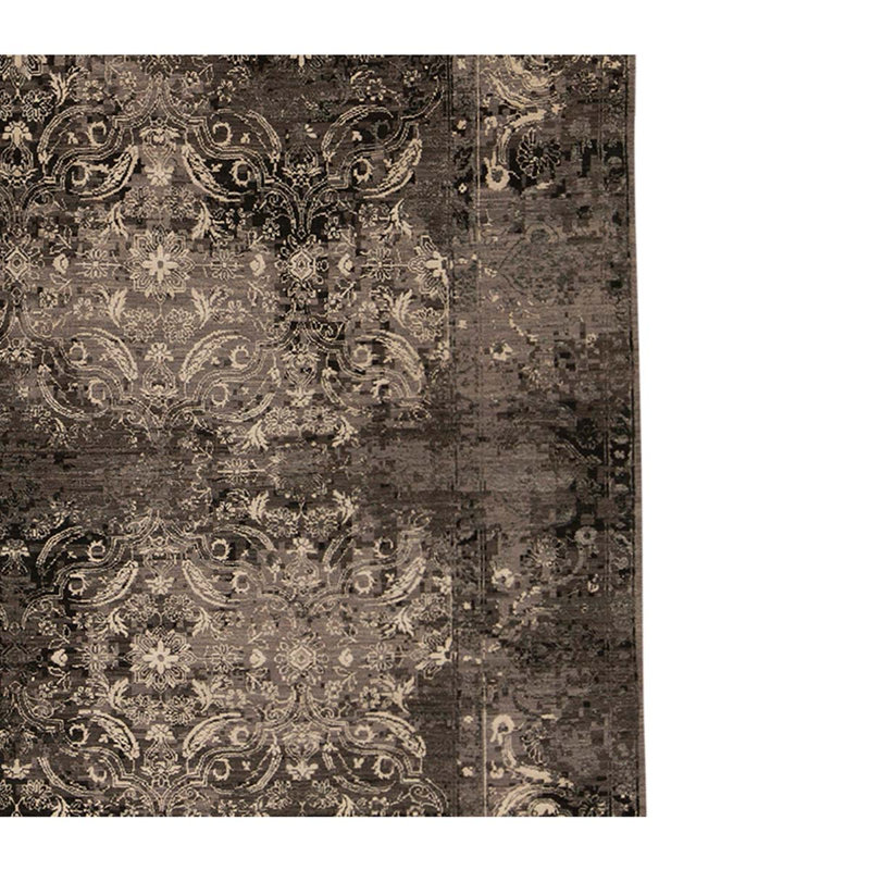 Tapis brun clair / taupe de haute qualité noué à la main