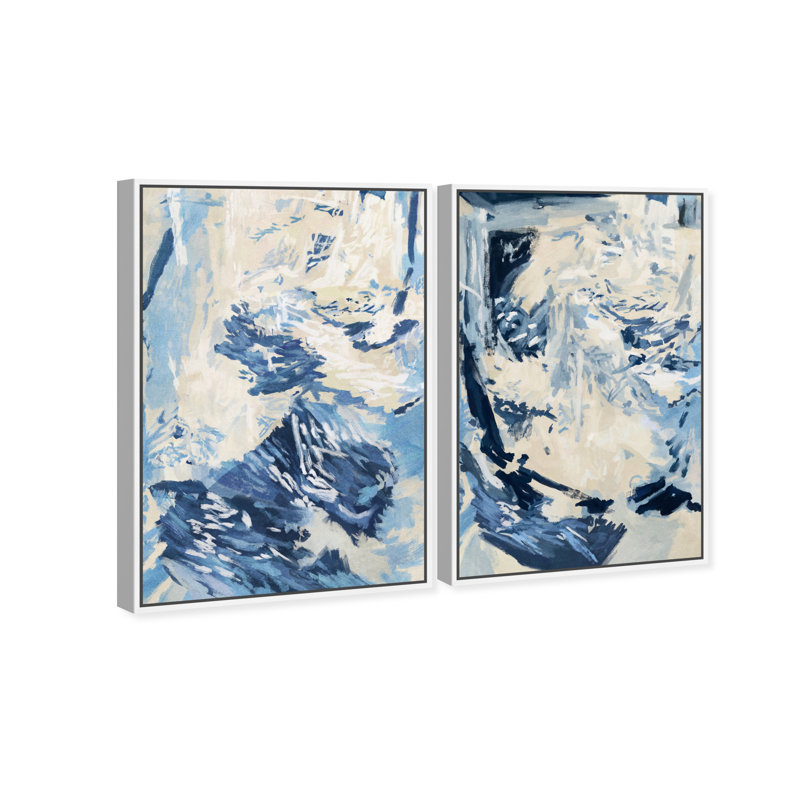 Coastal Feel Set Set by Oliver Gal, 17"H x 25"W, White Floater Frame