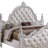 Moni King Bed, White Button Tufted Traditional Upholstery, Solid Wood-100547213-100547216