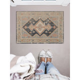 Ambrah Oriental Ivory/Blue Area Rug