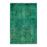 Overyed One-of-a-Kind Rectangle 4'1" X 6'2" Hand Knotted Area Rug