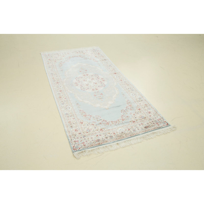 Tapis traditionnel touffeté à la main 3 pi 3 po x 6 pi 6 po Antep