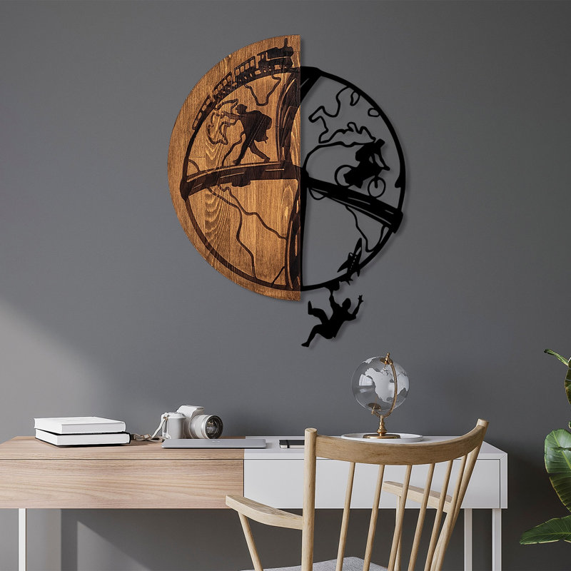 Accessoire mural décoratif en bois