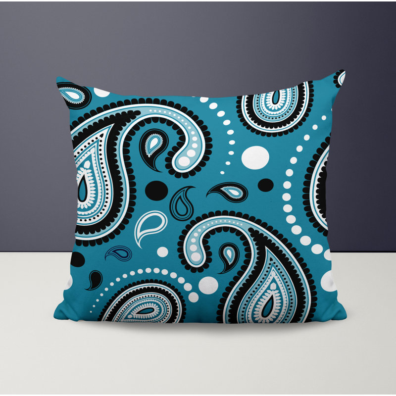 Housse et insert de coussin décoratif en polyester, L 15 po x H 15 po, Turquoise