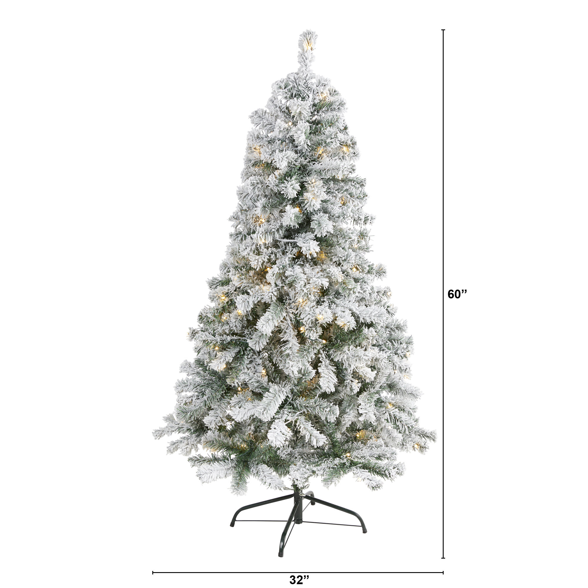 Lighted Artificial Spruce Christmas Tree, 5' H