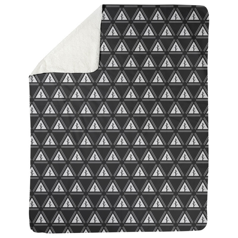 Couverture polaire minimal trees, l 60 po x L 80 po, Noir