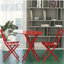 Ensemble bistro 3 pièces de table ronde pliable et chaises, rouge-2107485262