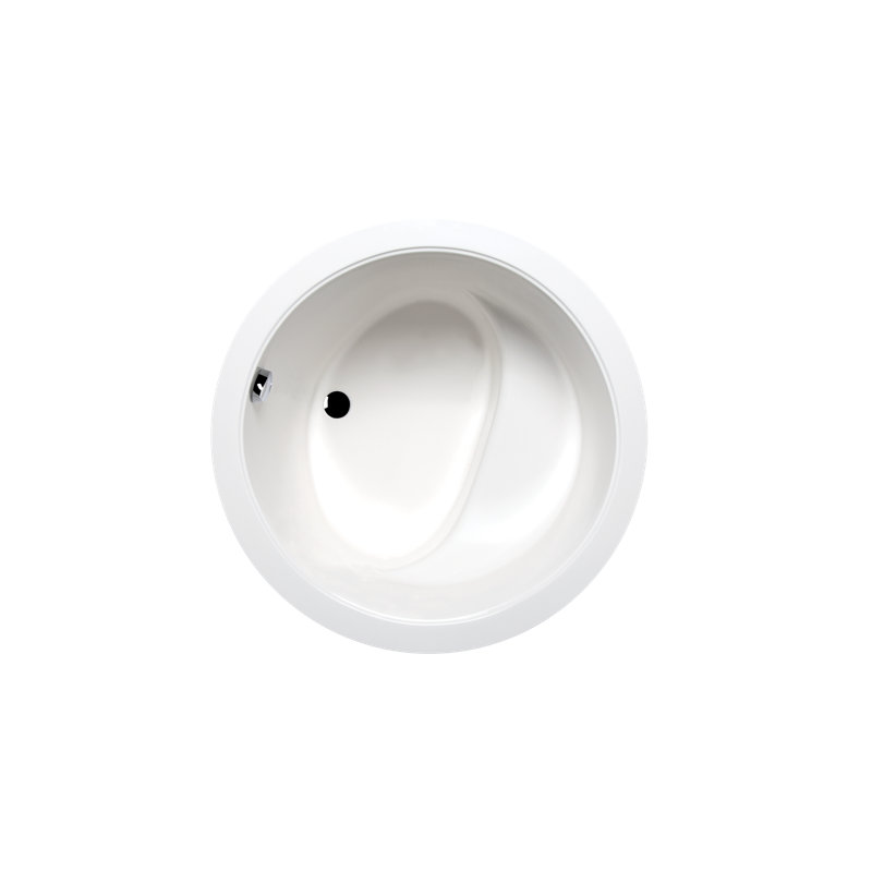 Baignoire tourbillon encastrée en acrylique avec siège intégré 42 po x 42 po Hanalei, Blanc