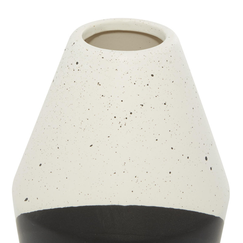 Ceramic Handmade Colour Block Speckled Decorative Vase