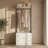 32"W 2 Drawer Clothing Rack with Wood Top and Steel Frame