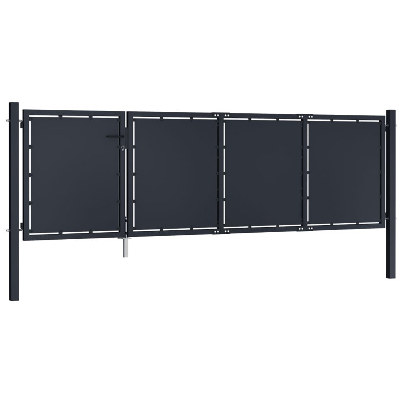 Melynnie Black Metal Gate, 125cm H x 350cm W