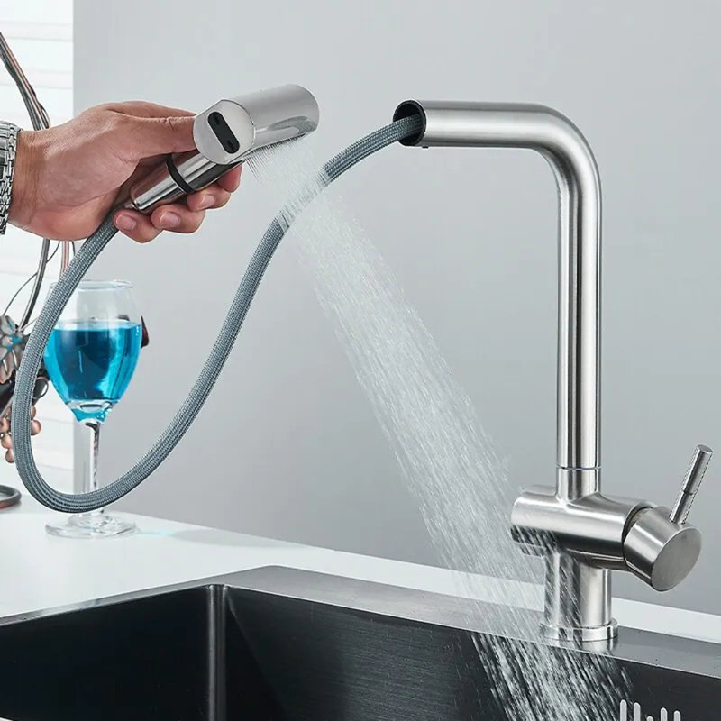 Belfry Kitchen Magdalen Kitchen Faucet, Brushed Nickel