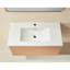 Meuble-lavabo simple 36 po, mural et flottant, lavabo en céramique, entièrement assemblé, noyer naturel, contreplaqué pour plus de fiabilité Meuble-lavabo flottant 36 po avec rangement, rangement bien rangé
