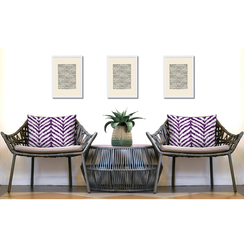 Oreiller réversible intérieur / extérieur à imprimé zébré Kent, 25x18, Purple