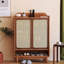 Armoire à chaussures en bois massif de style japonais