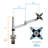 Mount-It! Full Motion Single Monitor Desk Mount for monitors up to 34", Silver