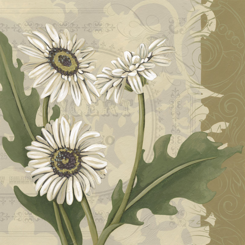 Paris Daisy II par Chariklia Zarris - peinture sur toile, H 12 po x l 12 po