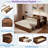 Multifunctional Daybed With Storage Drawer, Open Compartments And Hydraulic Side Table-425521172-425521173