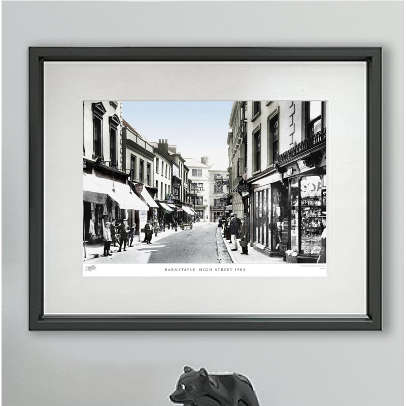 Barnstaple, High Street 1903 - Single Picture Frame Print, 40cm H x 50cm W x 2.3cm D