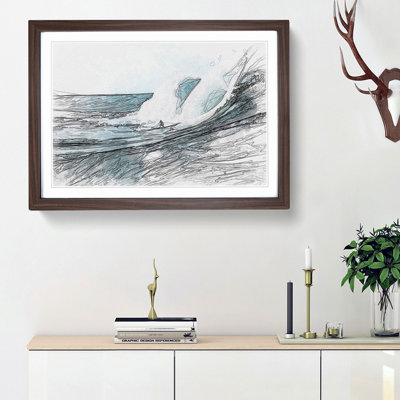 Surfs up in Abstract - Framed Print