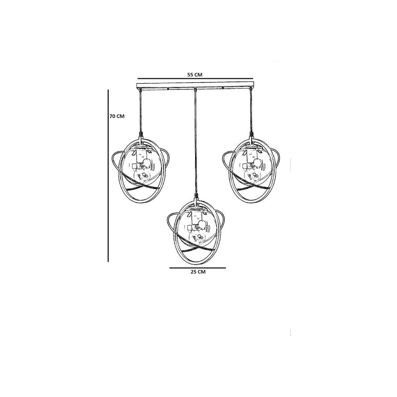 Chandle Chandelier, Antique/White