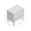 59.69cm W Bedside Table