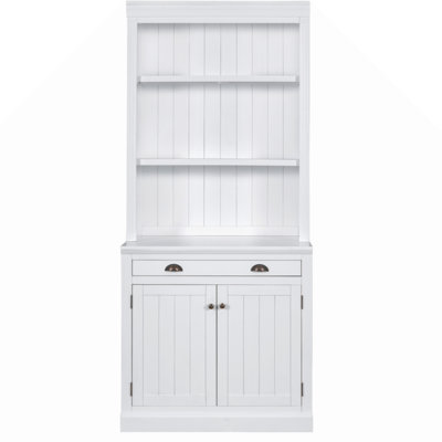 83.4"Tall Bookshelf Suite,  Bookcase Suite With LED Ing,Doors And Drawers,2-Piece Set Storage Bookcase With Open Shelves  ,Home Office,