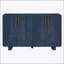 Buffet rétro de 54 pouces avec tablettes réglables, buffet cannelé vintage à 4 portes pour rangement et présentation organisés-246679260