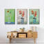 Orange pop encadrée sur toile, 3 pièces-91887510-91887511