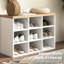 21 bancs à chaussures, portemanteau, rangement pour 9 paires, chambre à coucher, conception de tablette, arbre de couloir à panneau de particules décoratif, banc