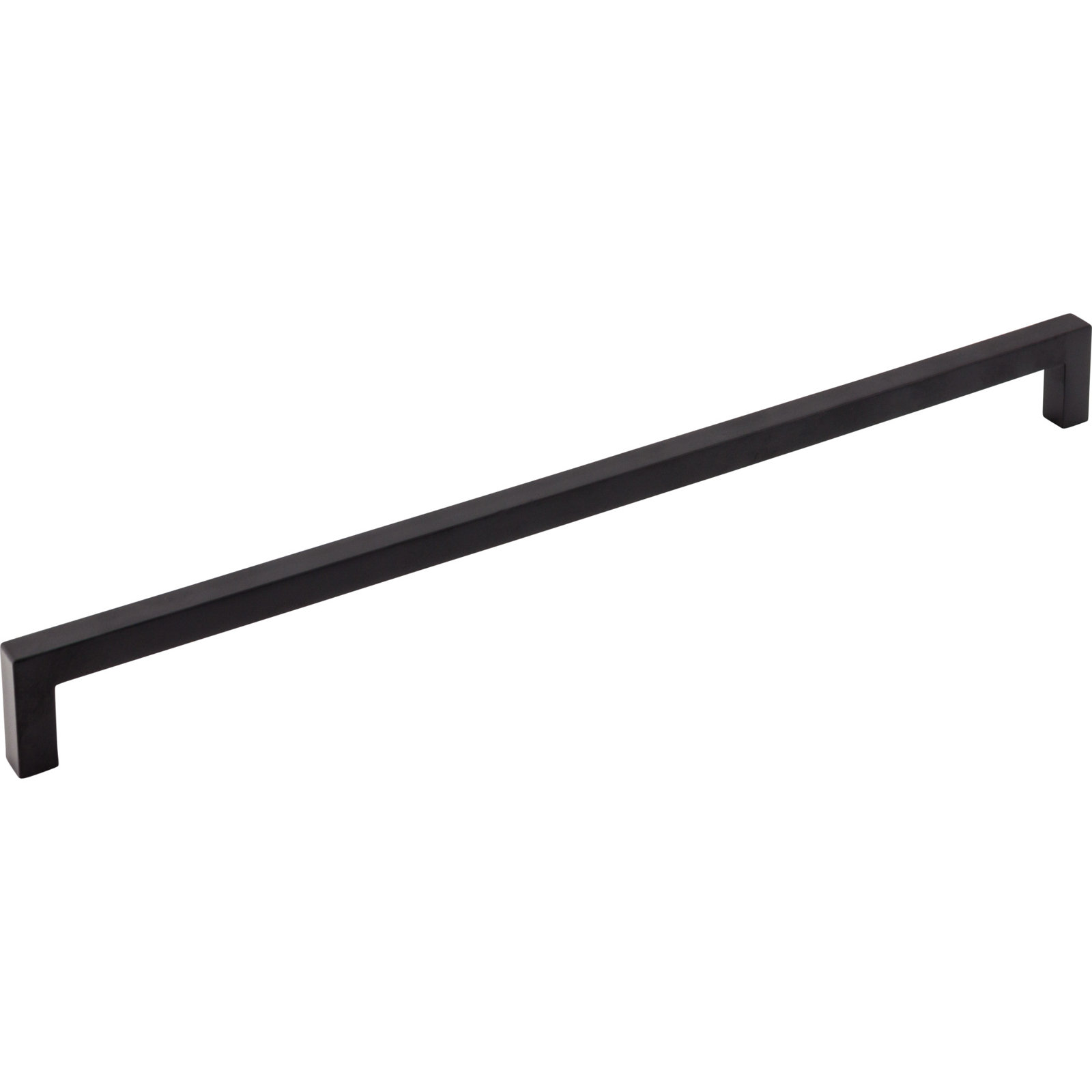 Square Bar Cabinet Pull, 17 5/8" Center to Center, Flat Black