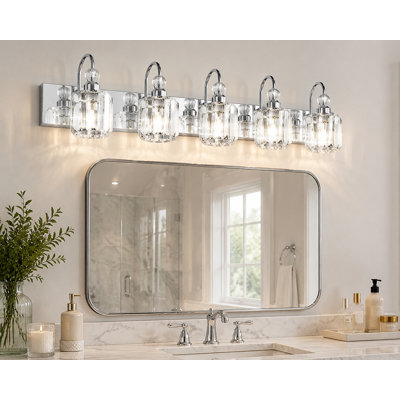 LED Crystal Bathroom Vanity Lights 5-Lights