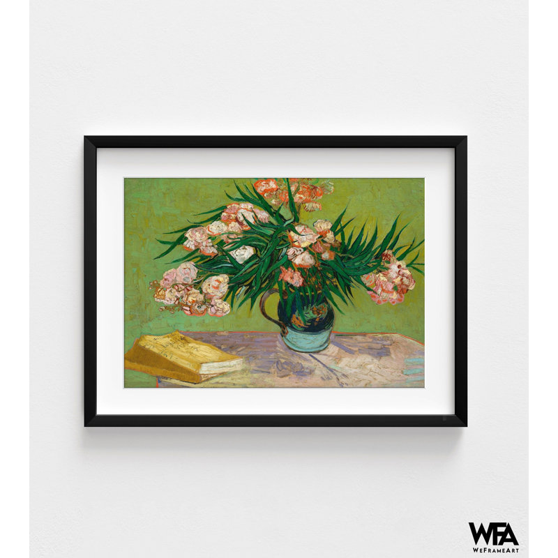 Vincent Van Gogh Oleanders, reproduction d'art encadrée, art de Van Gogh, impression de fleurs de Van Gogh, H 12 po x l 16 po