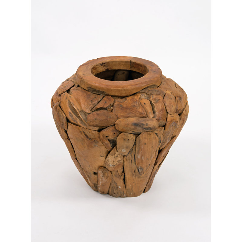 Perseus Wood Floor Vase
