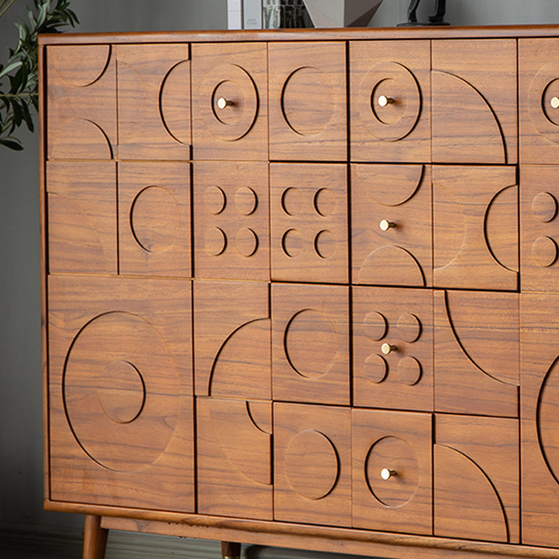Mid-Century Carved Sideboard