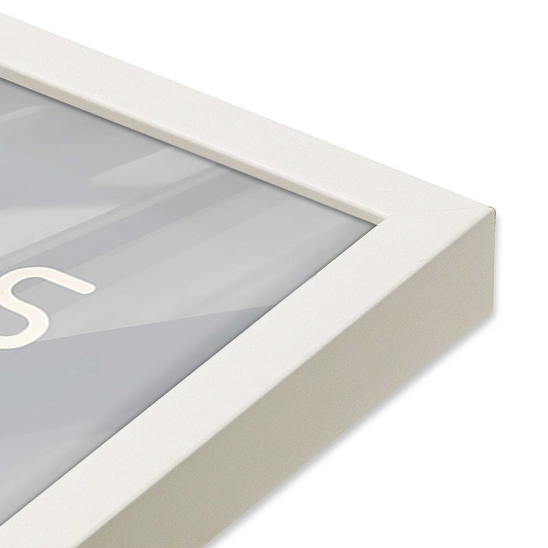 Bauhaus 1919, reproduction d'harmonie linéaire, Papier encadré blanc opaque, H 21 po x l 17 po x P 1,25 po