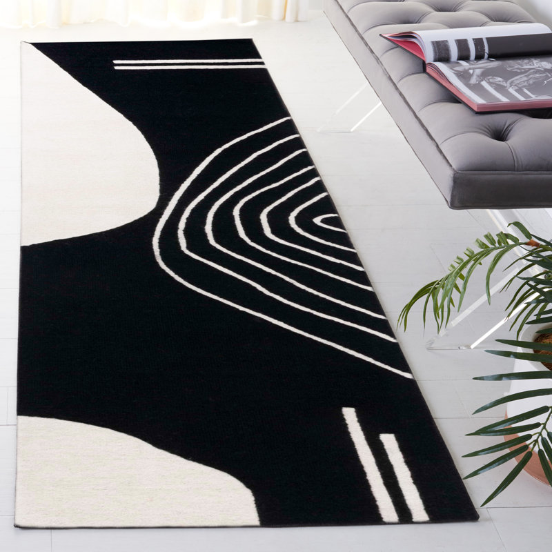 Alisan Abstract Wool Hand Tufted Area Rug, Runner 69 X 183