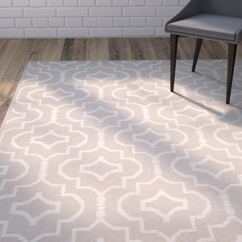 Rennie Hand Woven Cotton Geometric Rug, Rectangle 8' x 10'